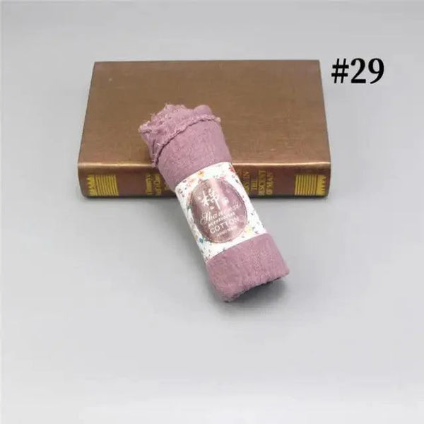 New Stylish Plain Scarf Women Muslim Crinkle Hijab Scarf Female Musulman Soft Cotton Headscarf Islamic Hijab Shawls And Wraps