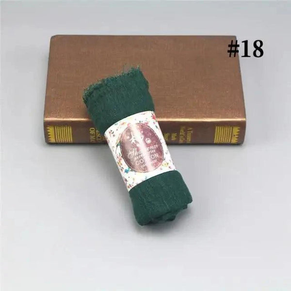 New Stylish Plain Scarf Women Muslim Crinkle Hijab Scarf Female Musulman Soft Cotton Headscarf Islamic Hijab Shawls And Wraps