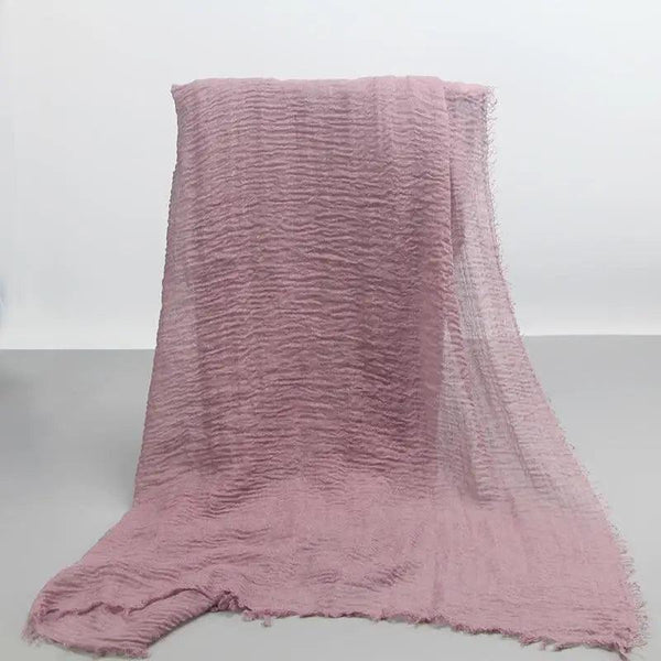 New Stylish Plain Scarf Women Muslim Crinkle Hijab Scarf Female Musulman Soft Cotton Headscarf Islamic Hijab Shawls And Wraps