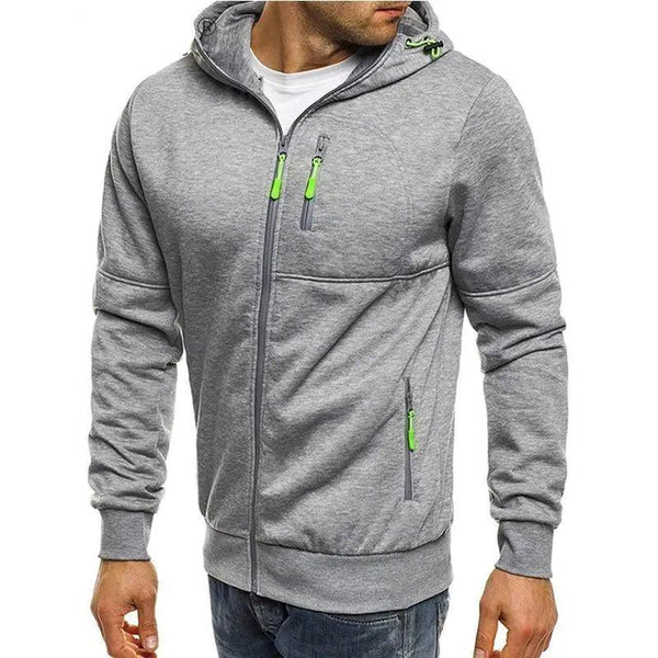 New Stylish Trendy Spring Winter Men Hoodie Hooded Coats Casual Sweatshirts Male Tracksuit Fashion Hoodie Men's Sports Leisure Fitness Jacquard Sweater Fleece Cardigan Hooded Jacket Sweater