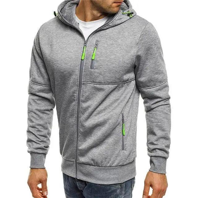 New Stylish Trendy Spring Winter Men Hoodie Hooded Coats Casual Sweatshirts Male Tracksuit Fashion Hoodie Men's Sports Leisure Fitness Jacquard Sweater Fleece Cardigan Hooded Jacket Sweater