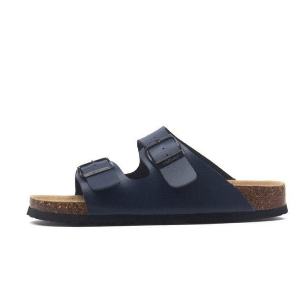 New Summer Beach Slippers Casual Double Buckle Non-slip Clogs Slides Women Slip On Flip Flop Women's Comfort Slides Double Buckle Adjustable EVA Flat Sandals