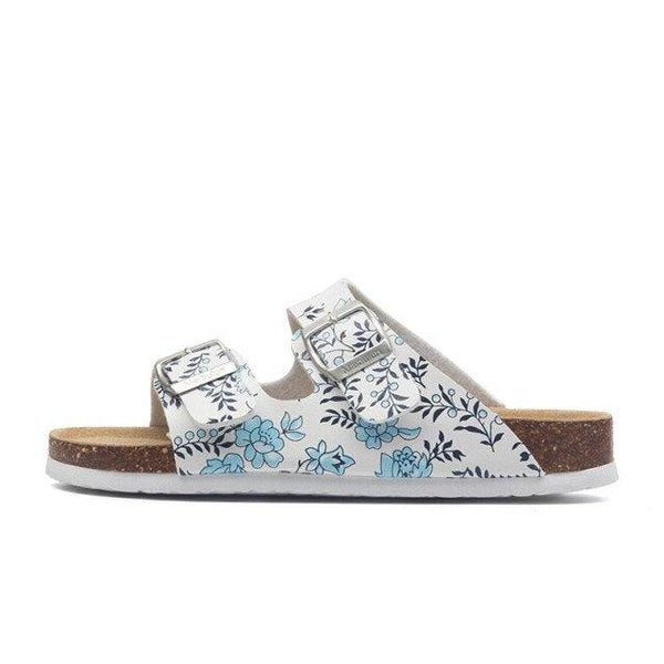 New Summer Beach Slippers Casual Double Buckle Non-slip Clogs Slides Women Slip On Flip Flop Women's Comfort Slides Double Buckle Adjustable EVA Flat Sandals