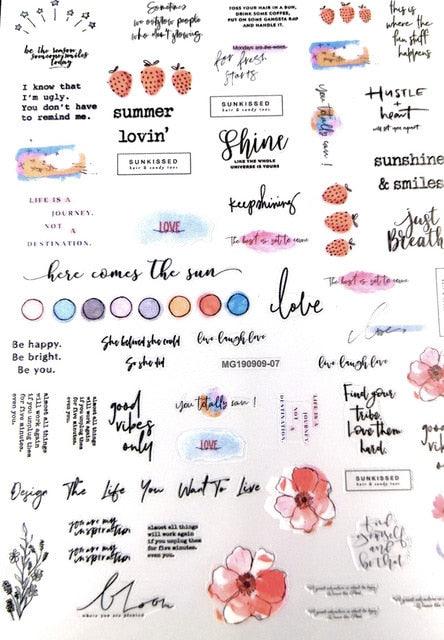 New Super Thin Self-Adhesive  Letter 3d Nail Decal Stickers Manicure Nail Art Decoration Accessories Holographic Old English Character Nail Self-Adhesive Sticker English Font Design Manicure Design Water Sliders Decorations Accessories