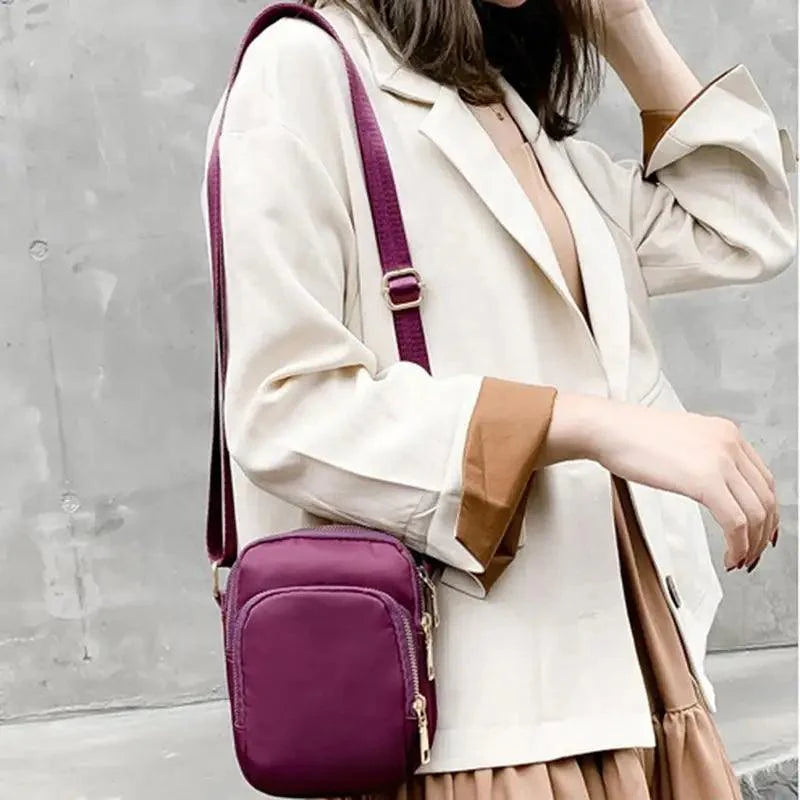 New Trendy Crossbody Zipper  Shoulder Bag For Ladies And Girls Multifunction Handbag Wrist Purse For Females