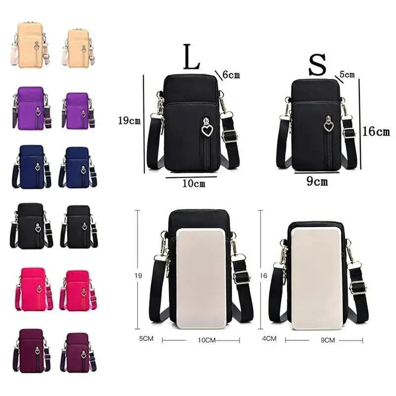 New Trendy Crossbody Zipper  Shoulder Bag For Ladies And Girls Multifunction Handbag Wrist Purse For Females