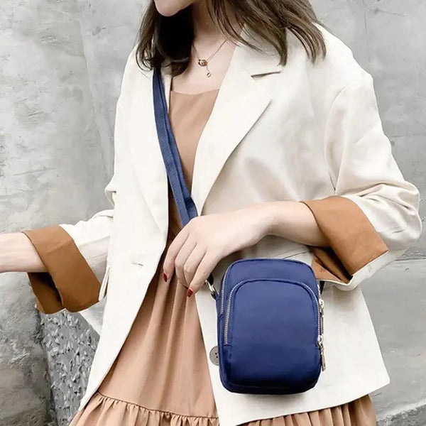 New Trendy Crossbody Zipper  Shoulder Bag For Ladies And Girls Multifunction Handbag Wrist Purse For Females