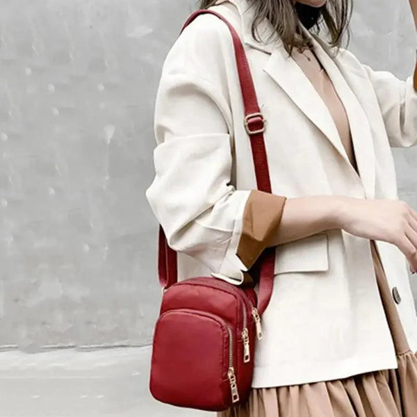 New Trendy Crossbody Zipper  Shoulder Bag For Ladies And Girls Multifunction Handbag Wrist Purse For Females