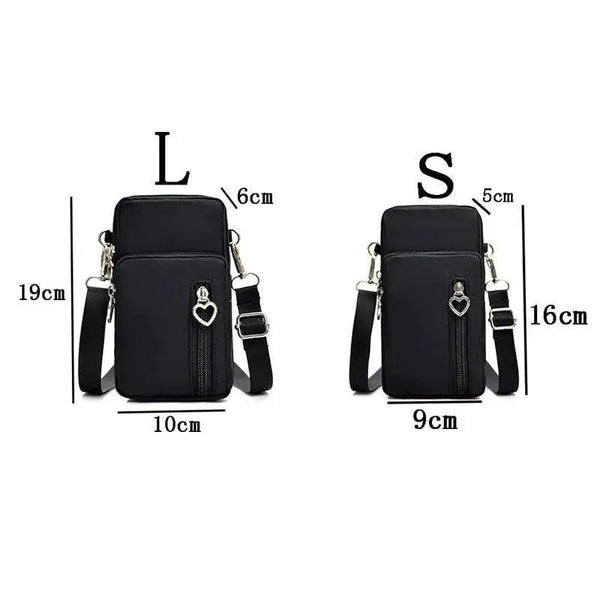 New Trendy Crossbody Zipper  Shoulder Bag For Ladies And Girls Multifunction Handbag Wrist Purse For Females