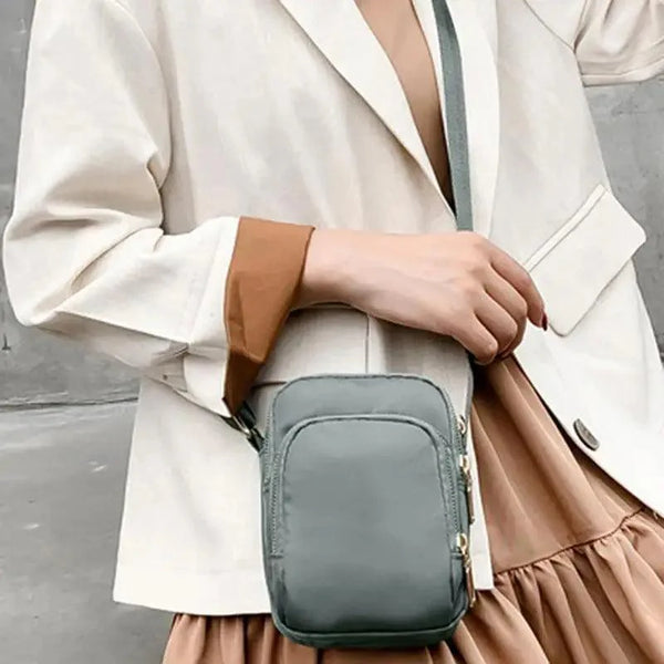 New Trendy Crossbody Zipper  Shoulder Bag For Ladies And Girls Multifunction Handbag Wrist Purse For Females