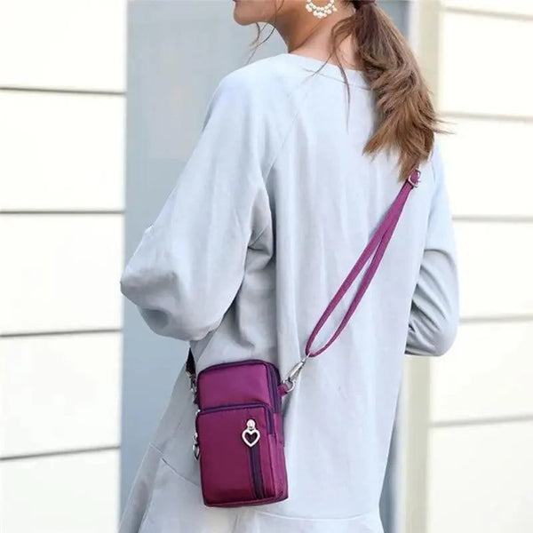 New Trendy Crossbody Zipper  Shoulder Bag For Ladies And Girls Multifunction Handbag Wrist Purse For Females