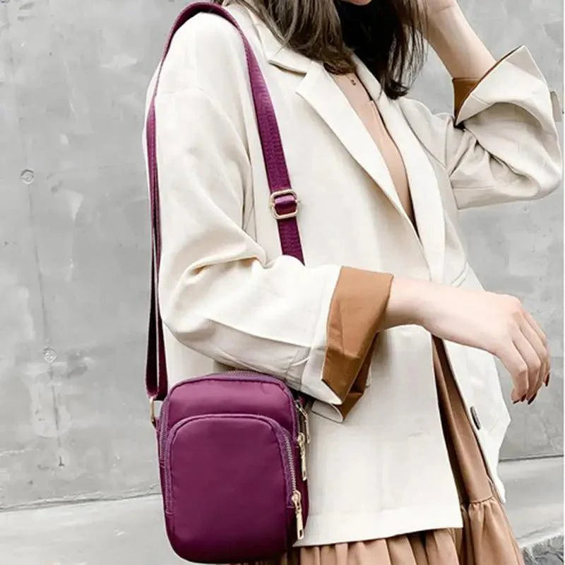 New Trendy Crossbody Zipper  Shoulder Bag For Ladies And Girls Multifunction Handbag Wrist Purse For Females