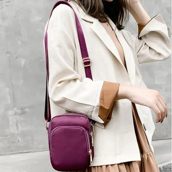 New Trendy Crossbody Zipper  Shoulder Bag For Ladies And Girls Multifunction Handbag Wrist Purse For Females