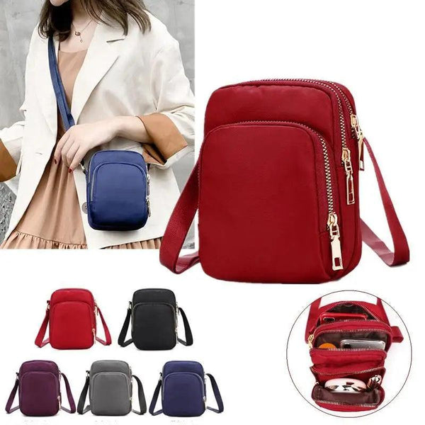 New Trendy Crossbody Zipper  Shoulder Bag For Ladies And Girls Multifunction Handbag Wrist Purse For Females