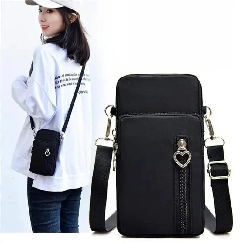 New Trendy Crossbody Zipper  Shoulder Bag For Ladies And Girls Multifunction Handbag Wrist Purse For Females