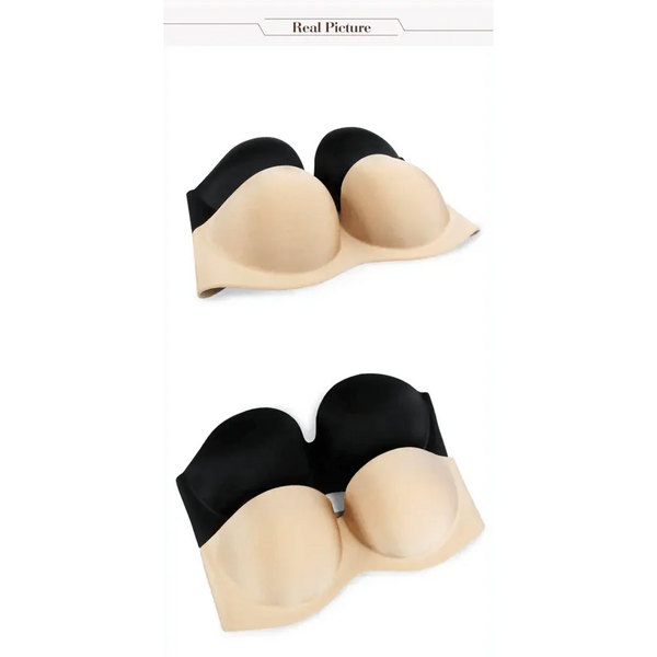 New Trendy Invisible Bras Bralette Underwear Women's Push Up Strapless Bra Wedding Brassiere Underwired Back 1/2 Cup