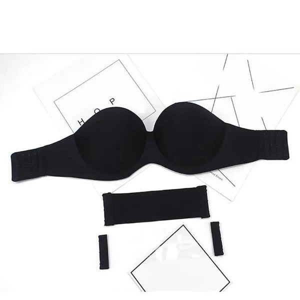 New Trendy Invisible Bras Bralette Underwear Women's Push Up Strapless Bra Wedding Brassiere Underwired Back 1/2 Cup