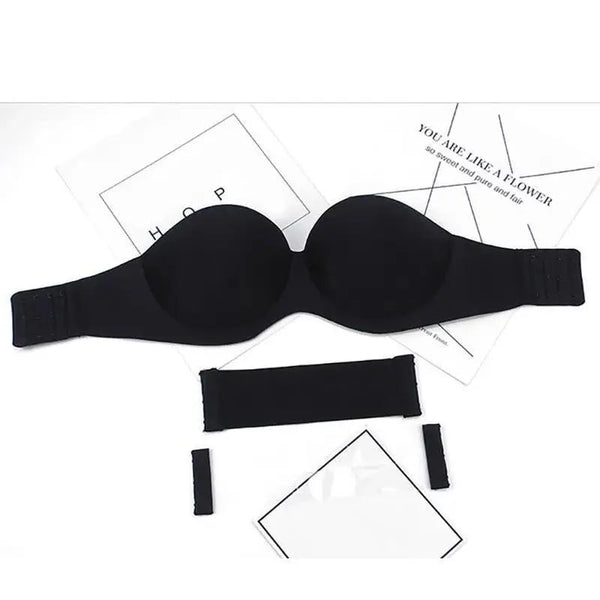 New Trendy Invisible Bras Bralette Underwear Women's Push Up Strapless Bra Wedding Brassiere Underwired Back 1/2 Cup