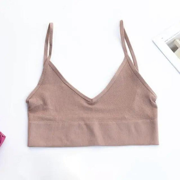 New Trendy Open Back Bra Seamless Brassiere, Comfortable Top Women Wire free Low Back Underwear No Pad Unlined Backless Bra
