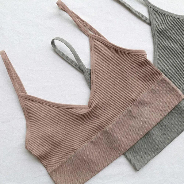 New Trendy Open Back Bra Seamless Brassiere, Comfortable Top Women Wire free Low Back Underwear No Pad Unlined Backless Bra