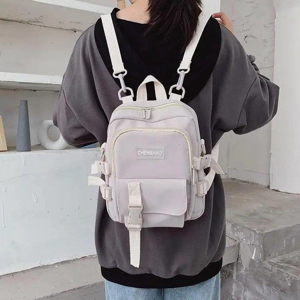 New Trendy Small Canvas Mini Backpack For Women And Girls Anti-theft Shoulder Bag And School Bag For Teenager Girls