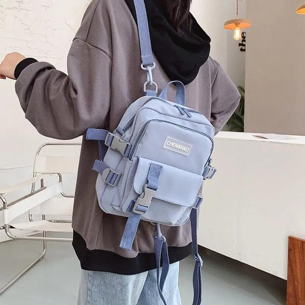 New Trendy Small Canvas Mini Backpack For Women And Girls Anti-theft Shoulder Bag And School Bag For Teenager Girls