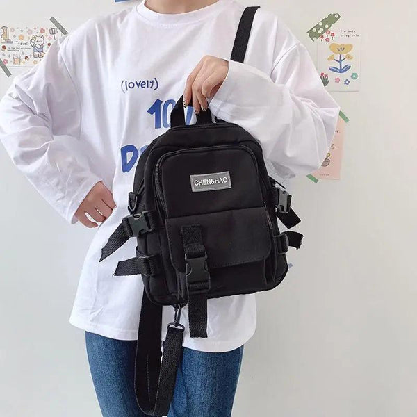 New Trendy Small Canvas Mini Backpack For Women And Girls Anti-theft Shoulder Bag And School Bag For Teenager Girls