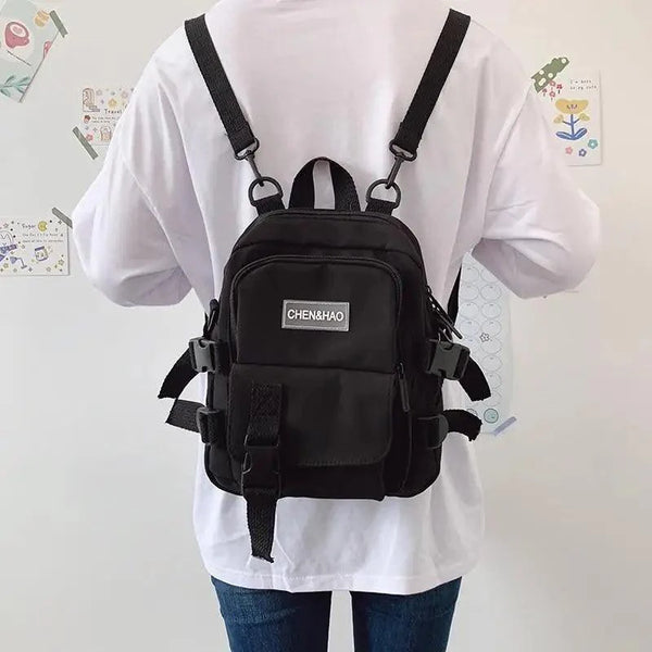New Trendy Small Canvas Mini Backpack For Women And Girls Anti-theft Shoulder Bag And School Bag For Teenager Girls