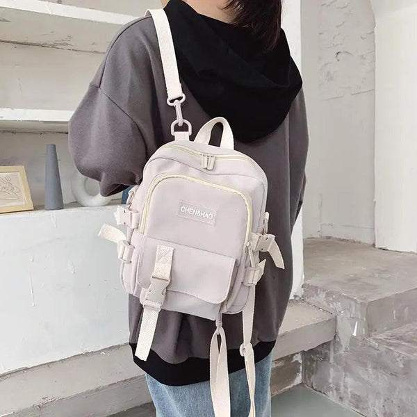 New Trendy Small Canvas Mini Backpack For Women And Girls Anti-theft Shoulder Bag And School Bag For Teenager Girls