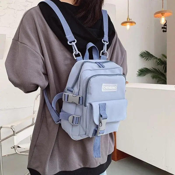 New Trendy Small Canvas Mini Backpack For Women And Girls Anti-theft Shoulder Bag And School Bag For Teenager Girls