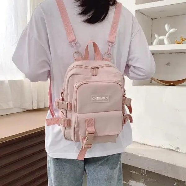 New Trendy Small Canvas Mini Backpack For Women And Girls Anti-theft Shoulder Bag And School Bag For Teenager Girls