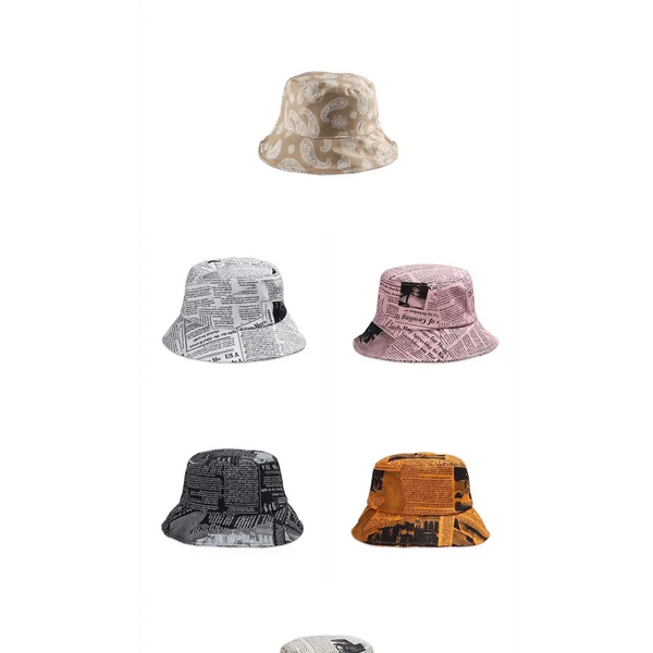 New Trendy Summer Bucket Hats For Women Men's Panama Hat Double-sided Panama Sun Fishing Hat Fisherman Cap for Boys/Girls