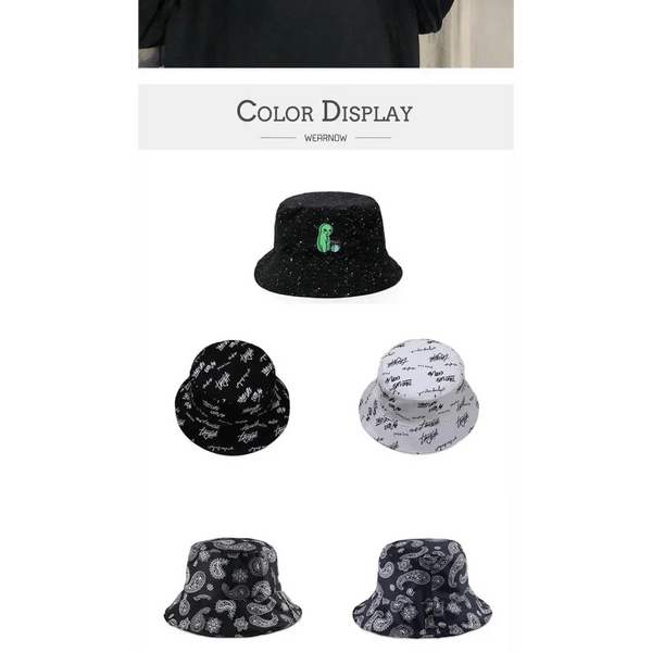 New Trendy Summer Bucket Hats For Women Men's Panama Hat Double-sided Panama Sun Fishing Hat Fisherman Cap for Boys/Girls