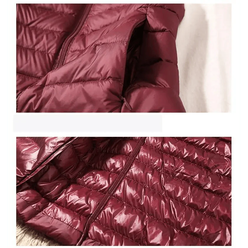 New Trendy Ultra Light Women's Duck Down Vest Jacket Autumn/Winter High collar Sleeveless Coat For Girls