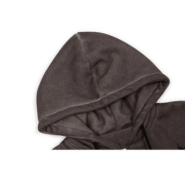 New Trendy Vintage Hip Hop Streetwear Women Hoodies Angel Dark Print Zipper Jacket Coat Hooded Top Clothes Men Women Punk Outwear