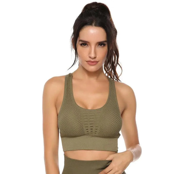 New Trendy Women's T-shirts Workout Sports Bra Yoga Vest Backless Solid Quick Dry Running Gym Sport bra Yoga Shirts
