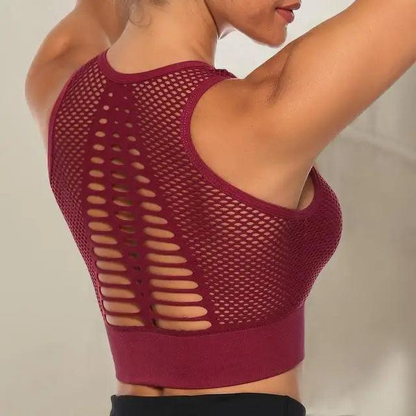 New Trendy Women's T-shirts Workout Sports Bra Yoga Vest Backless Solid Quick Dry Running Gym Sport bra Yoga Shirts