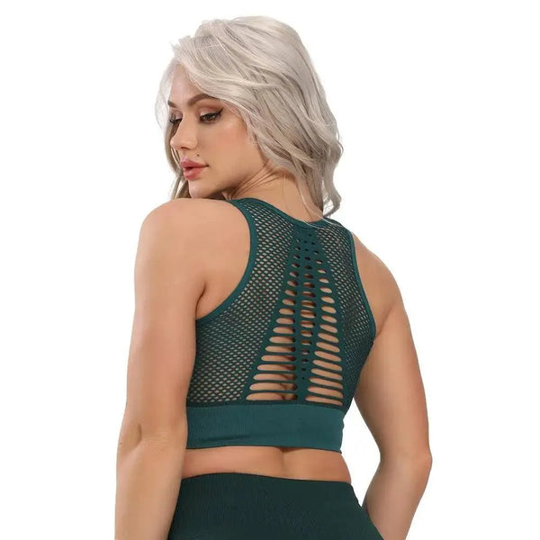 New Trendy Women's T-shirts Workout Sports Bra Yoga Vest Backless Solid Quick Dry Running Gym Sport bra Yoga Shirts