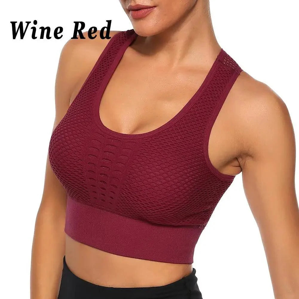 New Trendy Women's T-shirts Workout Sports Bra Yoga Vest Backless Solid Quick Dry Running Gym Sport bra Yoga Shirts