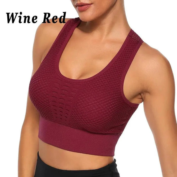 New Trendy Women's T-shirts Workout Sports Bra Yoga Vest Backless Solid Quick Dry Running Gym Sport bra Yoga Shirts