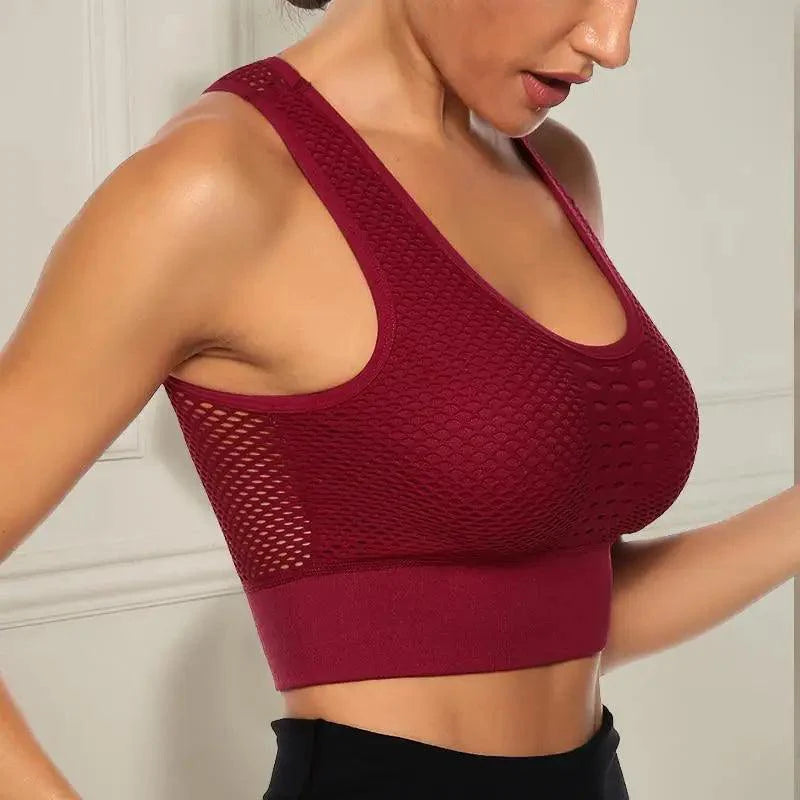 New Trendy Women's T-shirts Workout Sports Bra Yoga Vest Backless Solid Quick Dry Running Gym Sport bra Yoga Shirts
