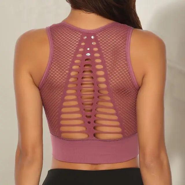 New Trendy Women's T-shirts Workout Sports Bra Yoga Vest Backless Solid Quick Dry Running Gym Sport bra Yoga Shirts