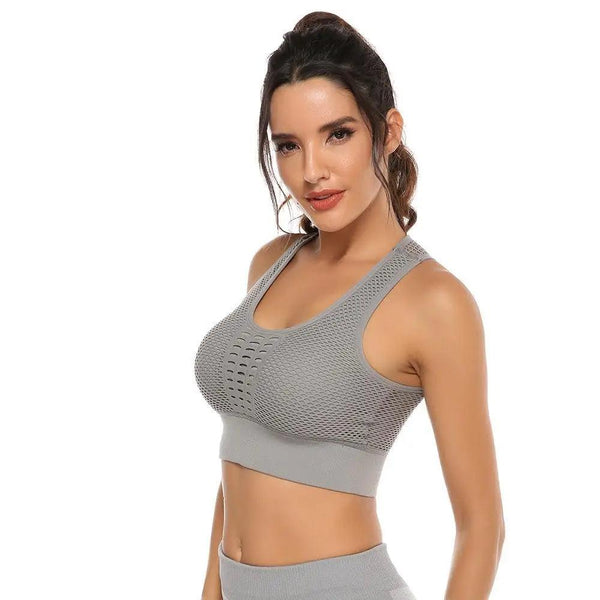 New Trendy Women's T-shirts Workout Sports Bra Yoga Vest Backless Solid Quick Dry Running Gym Sport bra Yoga Shirts