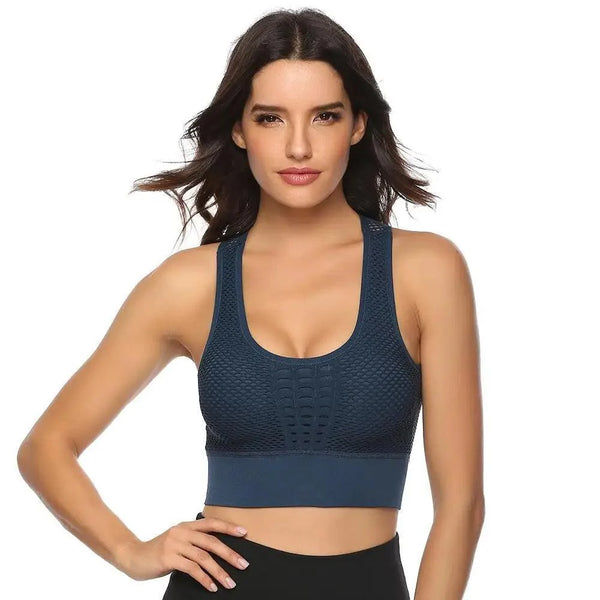 New Trendy Women's T-shirts Workout Sports Bra Yoga Vest Backless Solid Quick Dry Running Gym Sport bra Yoga Shirts