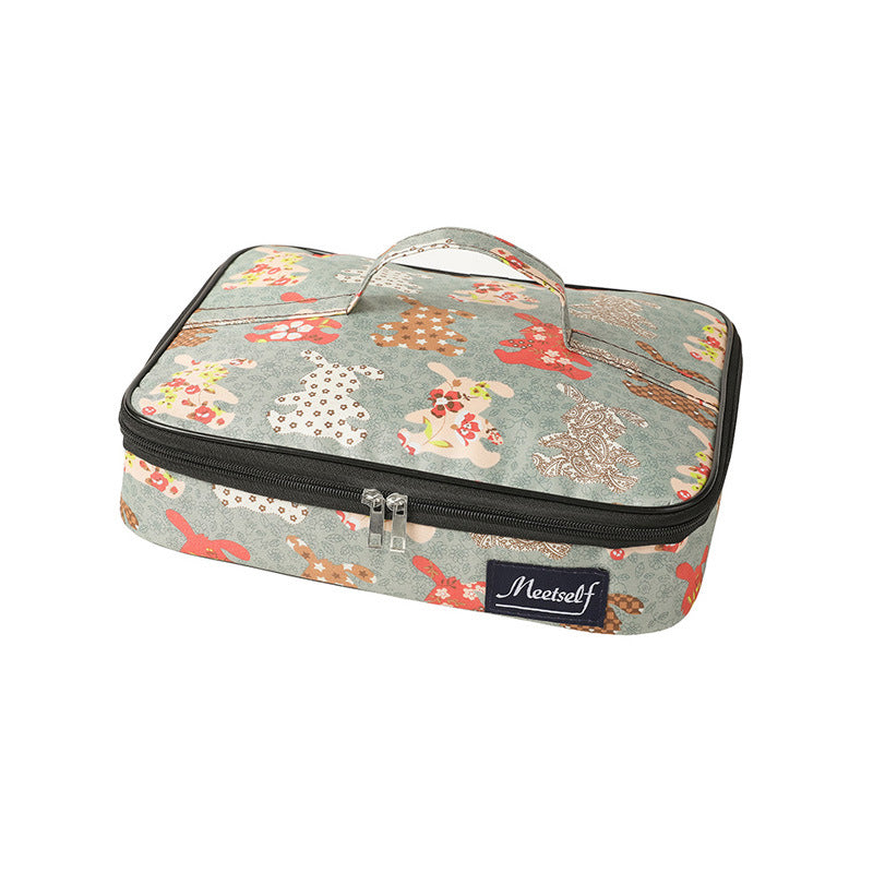 New Type Portable Aluminum Foil Thickened Bento Bag Students Carry Lunch Box Bag, Thermal Insulation, Lunch Picnic Bag