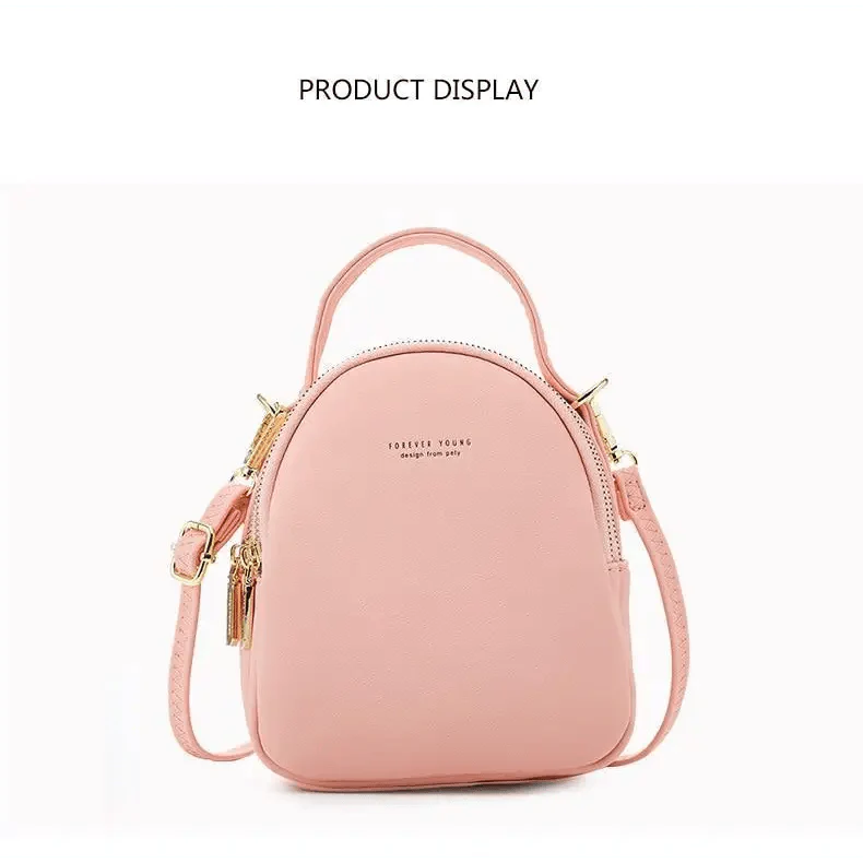 New Versatile Big Capacity 3 Layer Women Backpack Fashionable Small Backpack For Ladies Soft Leather Shoulder Crossbody bag for Female