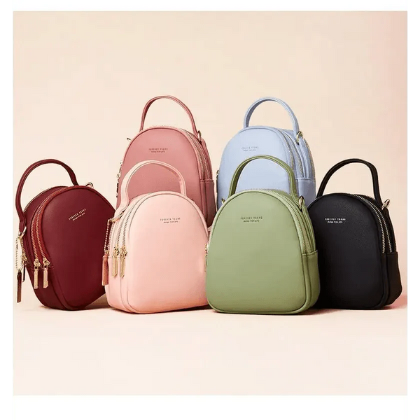 New Versatile Big Capacity 3 Layer Women Backpack Fashionable Small Backpack For Ladies Soft Leather Shoulder Crossbody bag for Female
