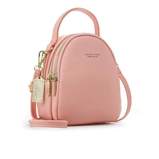 New Versatile Big Capacity 3 Layer Women Backpack Fashionable Small Backpack For Ladies Soft Leather Shoulder Crossbody bag for Female