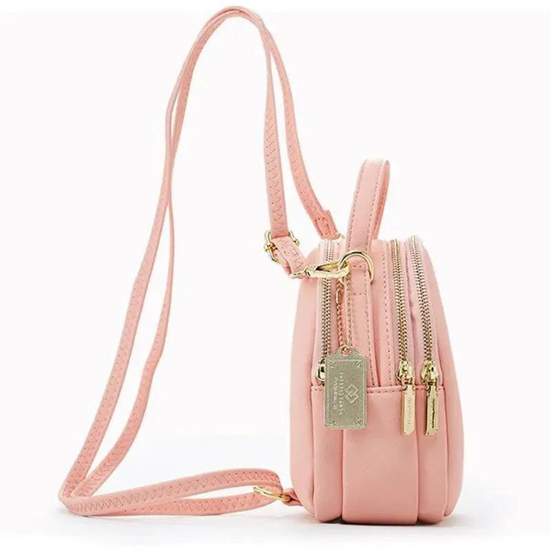 New Versatile Big Capacity 3 Layer Women Backpack Fashionable Small Backpack For Ladies Soft Leather Shoulder Crossbody bag for Female