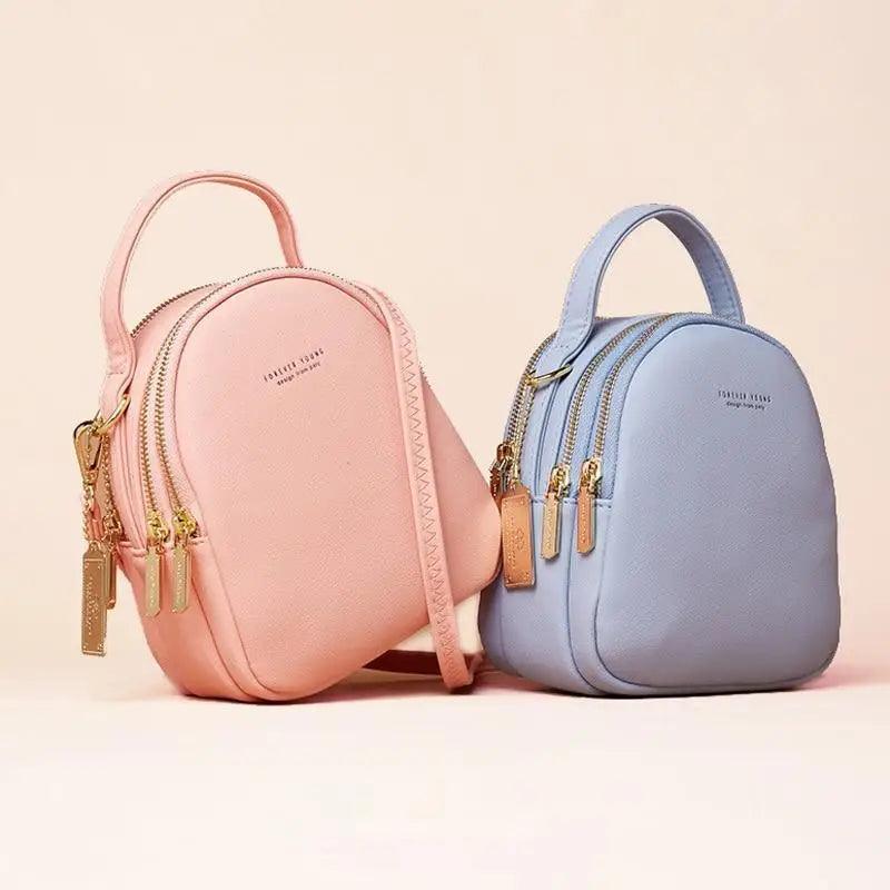 New Versatile Big Capacity 3 Layer Women Backpack Fashionable Small Backpack For Ladies Soft Leather Shoulder Crossbody bag for Female